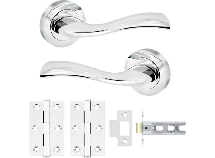 Smiths Architectural LR09CP-BDP Aria Lever On Rose Latch Pack CP