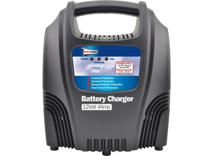 Streetwize SWCBC4 Battery Charger - Plastic Cased