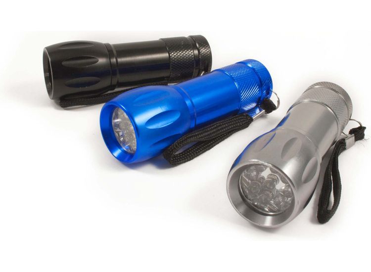 Active A50480 9 LED Metal Torch With 3 AAA Batteries