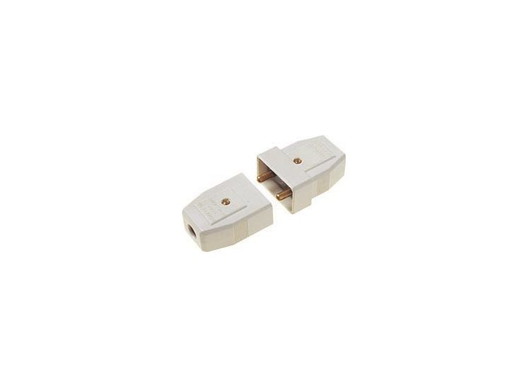 Dencon BP9418W 5A, 2 Pin Nylon Connector, White