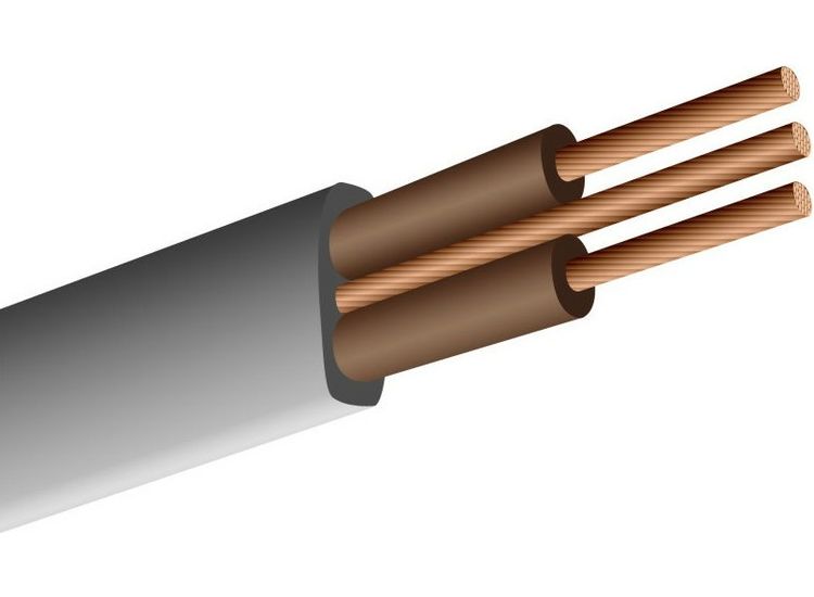 Dencon FL45STV Flat Twin &amp; Earth - Harmonised Colours - 1.50mm2 Double Brown