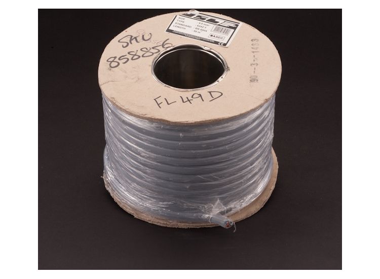 Dencon FL49D 6242Y 4.00mm T&amp;E Grey 50m