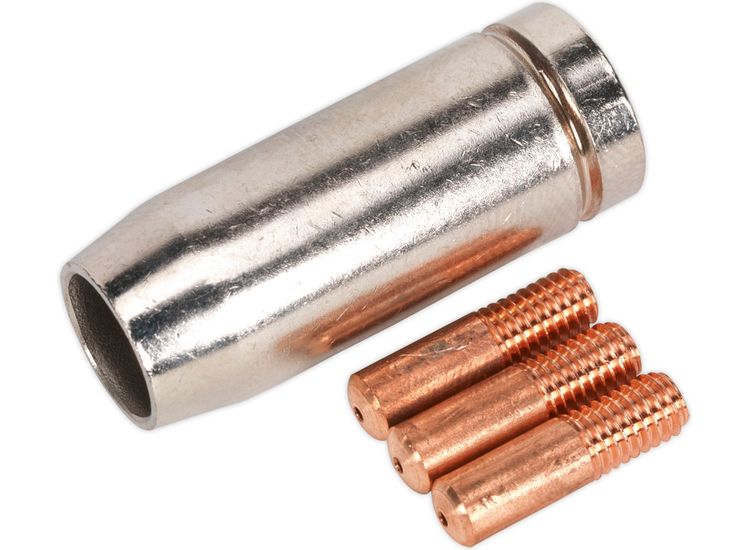 Sealey MIG954 Conical Nozzle x 1 Contact Tip 0.8mm x 3 MB14