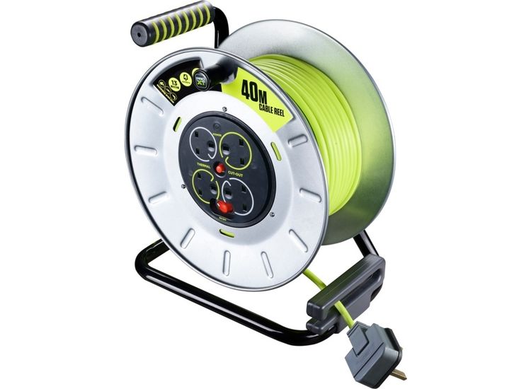 Pro Xt OTLU40134SL-PX Metal Case Cable Reel 4 Gang