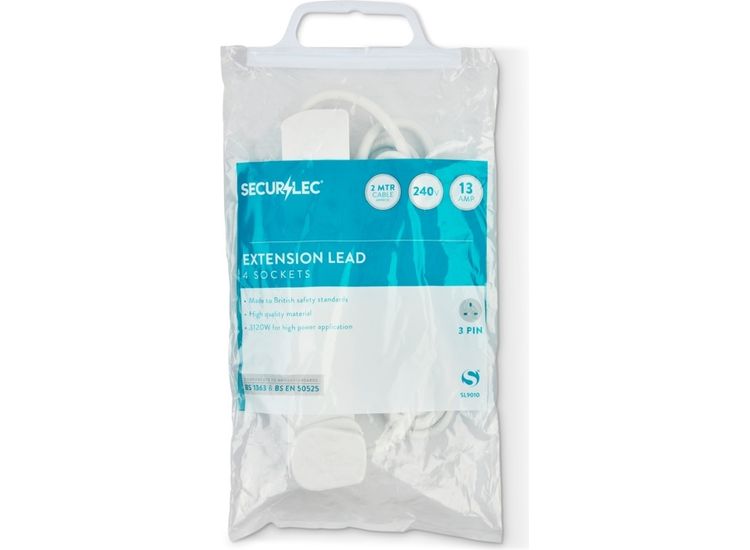 Securlec SL9010 2m, 4 Gang, 13 Amp Extension Lead