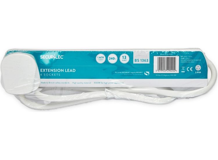 Securlec SL9020 4 Way Extension Socket Cable