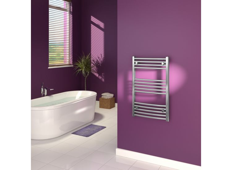 SupaPlumb Chrome Curved Towel Rail