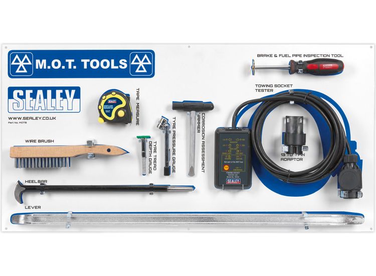 Sealey MOTBKIT MOT Tool Board with Tools