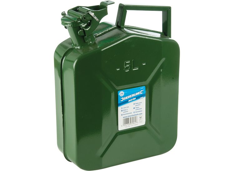 Silverline Jerry Can – 20L Steel Fuel Storage Can with Leak-Proof Cap for Petrol &amp; Diesel