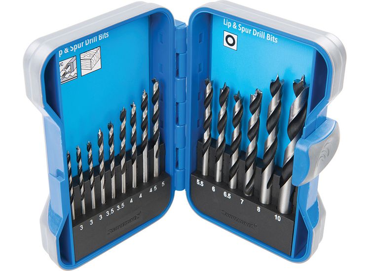 Silverline Lip &amp; Spur Drill Bit Set 15pce 3 - 10mm