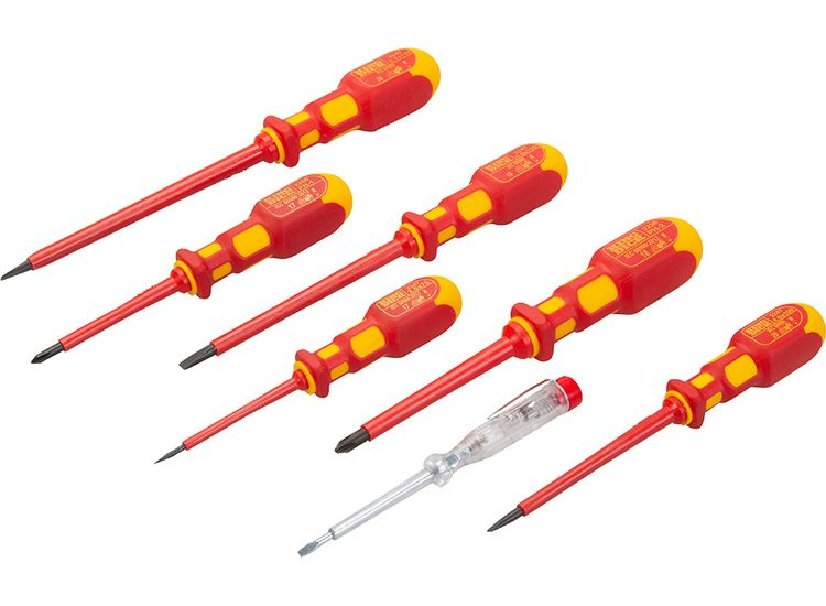 King Dick VDE Screwdriver Set 7pce PH &amp; Slotted