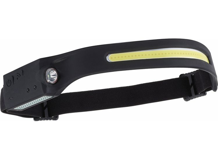 Draper 28236 COB LED Rechargeable 2-in-1 Head Torch with Wave Sensor, 3W, USB-C Cable Supplied