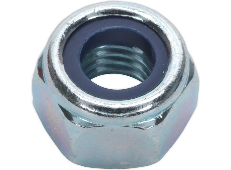 Sealey NLN10 Nylon Lock Nut M10 Zinc DIN 982 Pack of 100