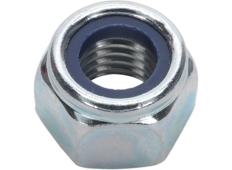 Sealey NLN12 Nylon Lock Nut M12 Zinc DIN 982 Pack of 25