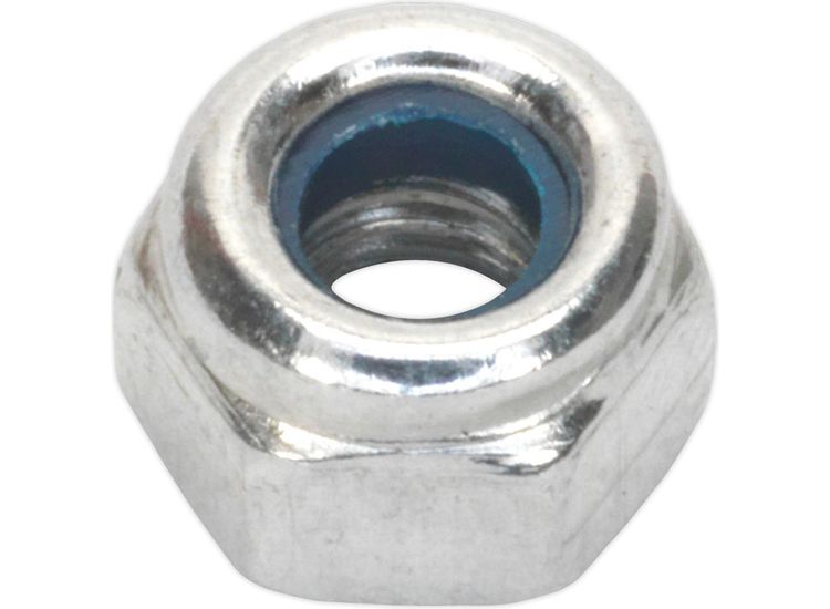 Sealey NLN4 Nylon Lock Nut M4 Zinc DIN 982 Pack of 100