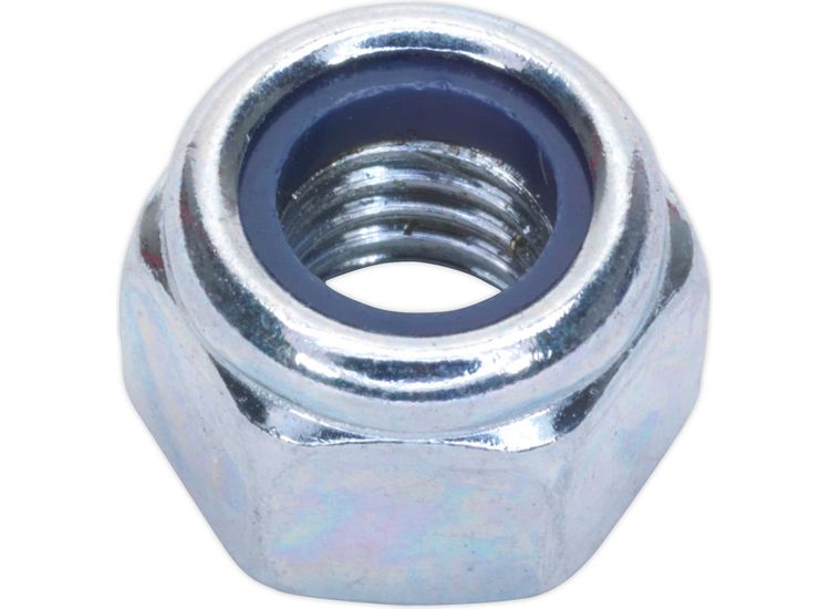 Sealey NLN8 Nylon Lock Nut M8 Zinc DIN 982 Pack of 100