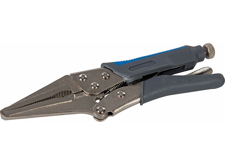 Silverline Self Locking Soft-Grip Long Nose Pliers 165mm