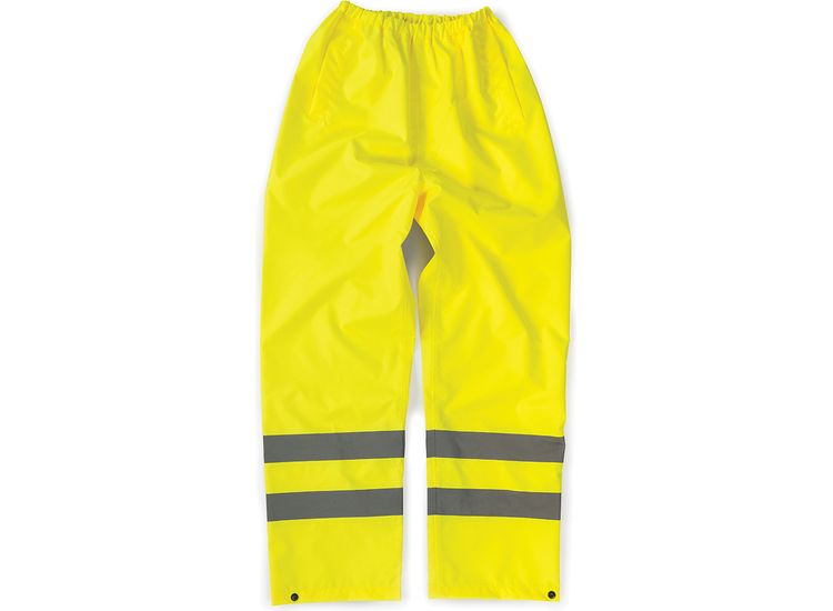 Tough Grit Hi-Vis Waterproof Trousers Yellow
