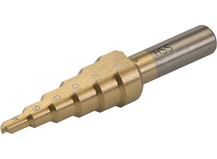 Silverline Titanium-Plated HSS Step Drill 4 - 14mm