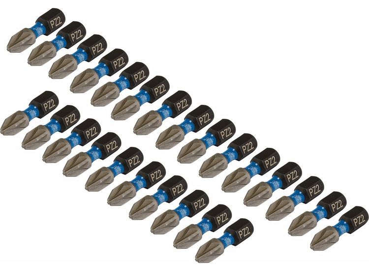 Draper 05689 Draper Expert Pz-Type Impact Screwdriver Bits, No.2 X 25Mm, 1/4" Hex (Pack Of 25)