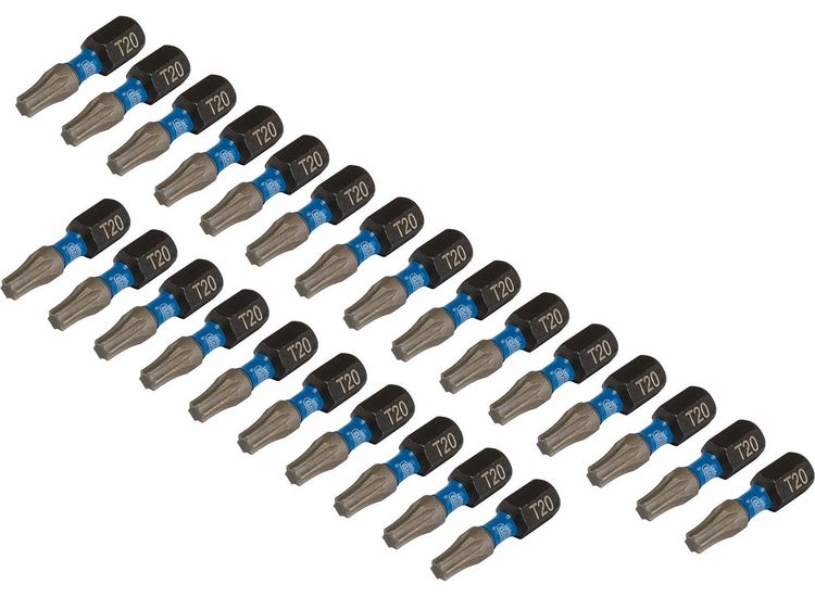 Draper 05692 Draper Expert Tx-Star Impact Screwdriver Bits, T20 X 25Mm, 1/4" Hex (Pack Of 25)
