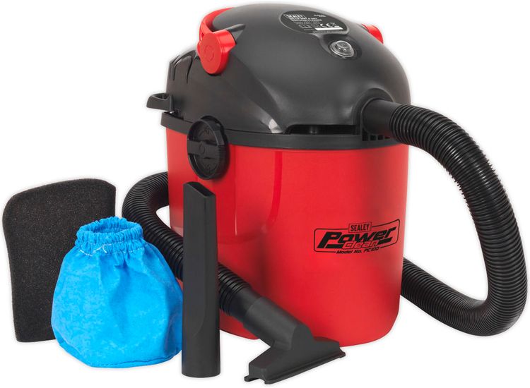Sealey PC100 Vacuum Cleaner Wet &amp; Dry 10ltr 1000W/230V