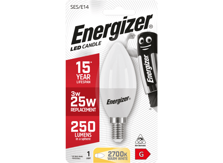 Energizer E14 Warm White Blister Pack Candle