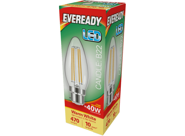 Eveready LED Filament Candle 470LM B22 BC