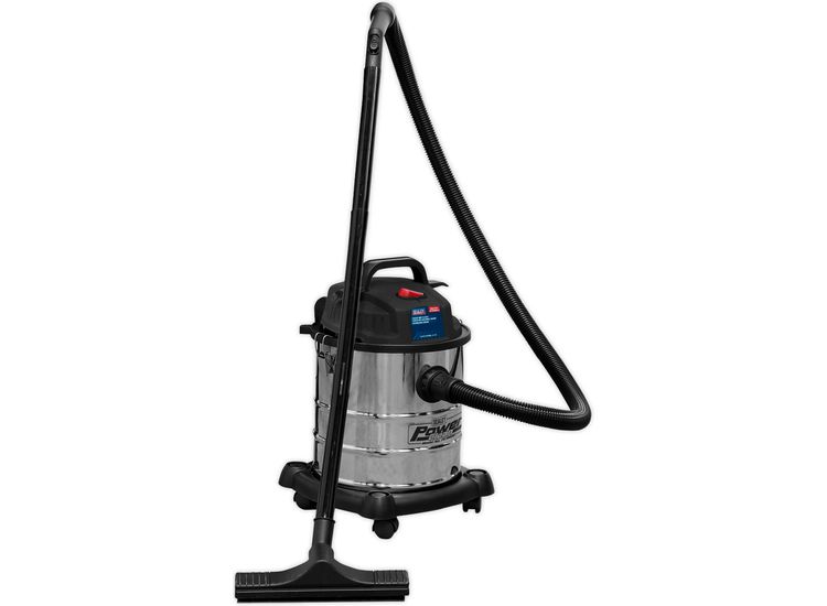Sealey PC195SD Vacuum Cleaner Wet &amp; Dry 20ltr 1200W/230V Stainless Drum