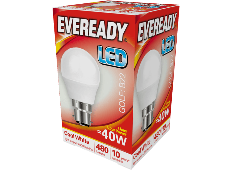 Eveready LED Golf Bulb – Cool White Energy-Saving 6W