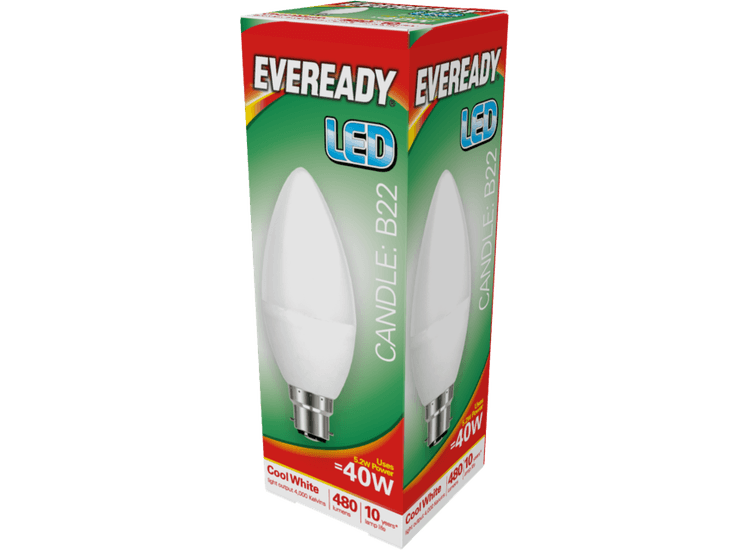Eveready LED Candle Bulb – 4W Cool White Energy Saving Light