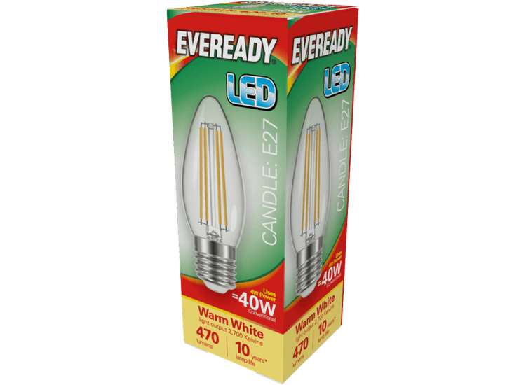 Eveready S15477 LED Filament Candle 470LM E27 ES