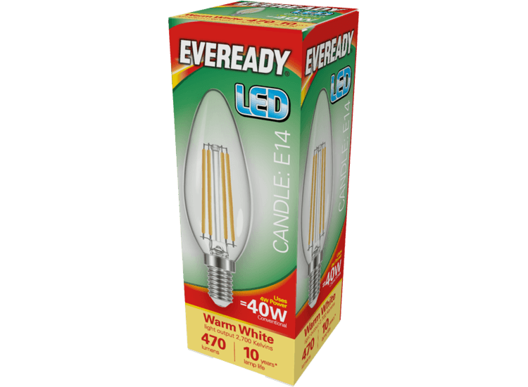 Eveready S15478 LED Filament Candle 470LM E14 SES