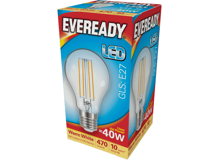 Eveready S15484 LED Filament GLS E27 470LM ES