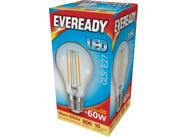 Eveready S15486 LED Filament GLS E27 806LM ES