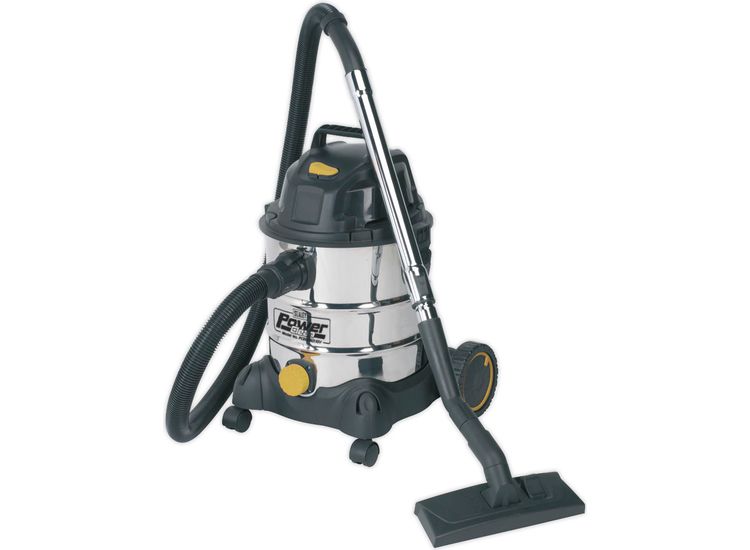 Sealey PC200SD110V Vacuum Cleaner Industrial Wet &amp; Dry 20ltr 1250W/110V Stainless Drum