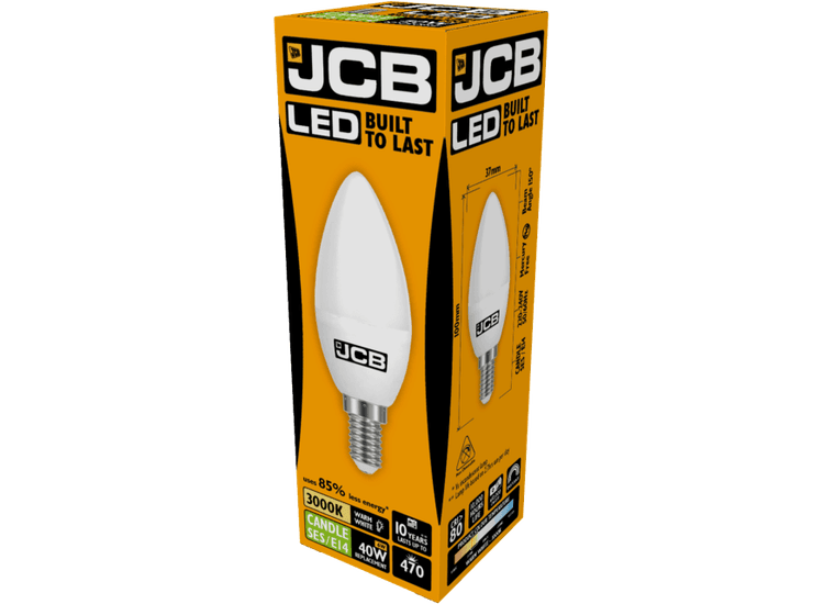 JCB S10981 LED Candle 470lm Opal 6w
