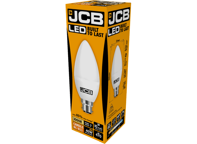 JCB LED Candle 470lm Opal 6w