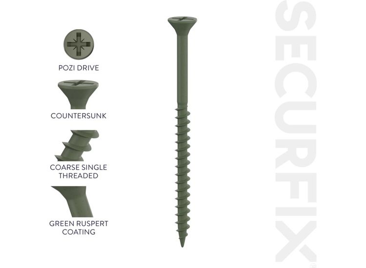 Green Decking Countersunk Green-Coated Screws