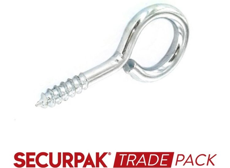 Securpak Trade Pack T10100 Screw Eye Zinc Plated 75mmx18