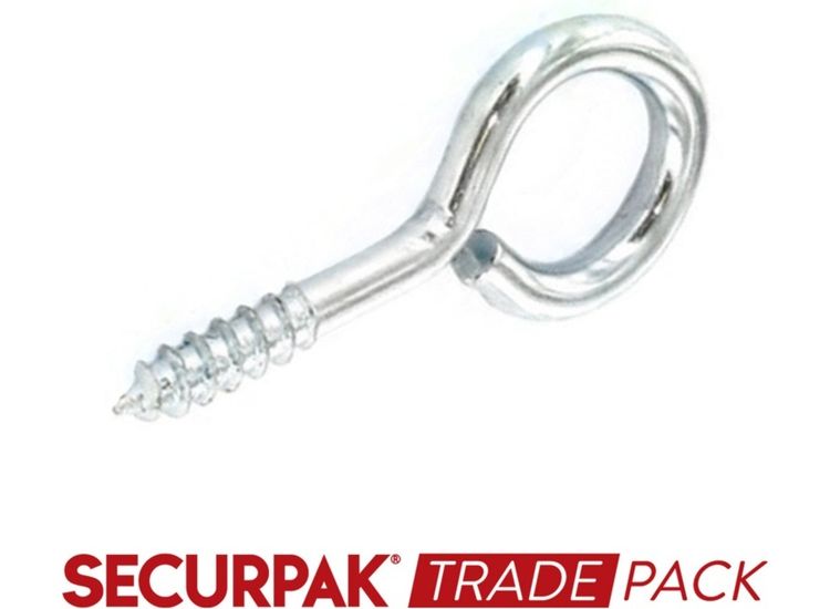 Securpak Trade Pack T10101 Screw Eye Zinc Plated 30mmx6