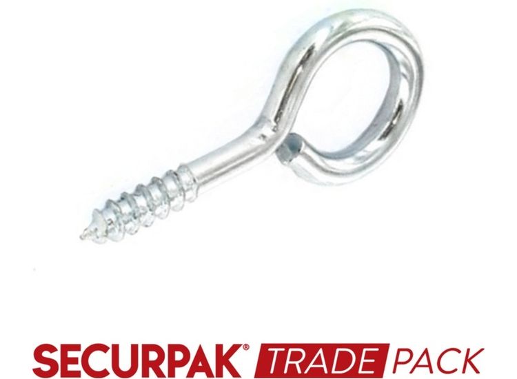 Securpak Trade Pack T10103 Screw Eye Zinc Plated 45mmx10