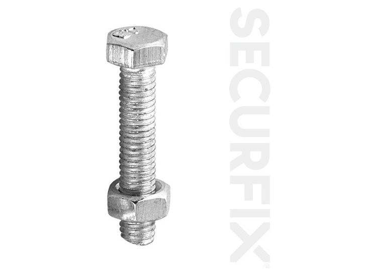 Securfix Trade Pack T10927 Hex Bolt Zinc Plated M8X80mm