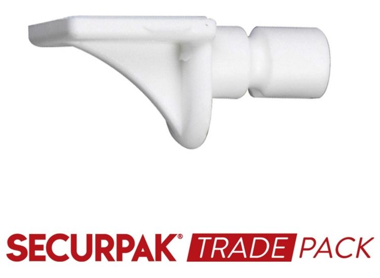 Securpak Trade Pack T10180 Shelf Support Plug Type White