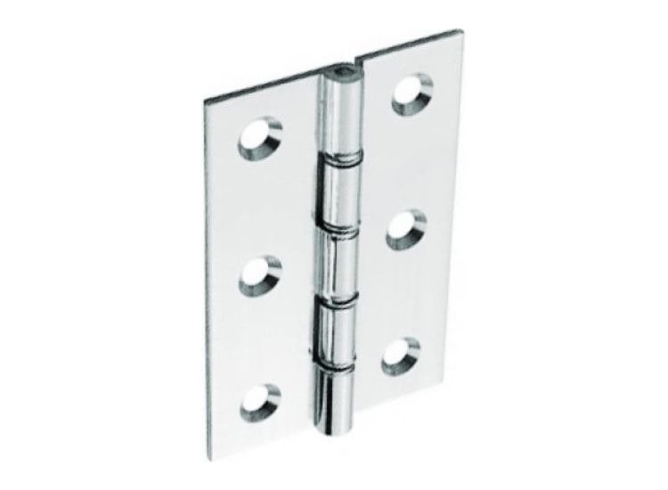 Securit Chrome Plated D.S.W. Brass Hinges (Pair)