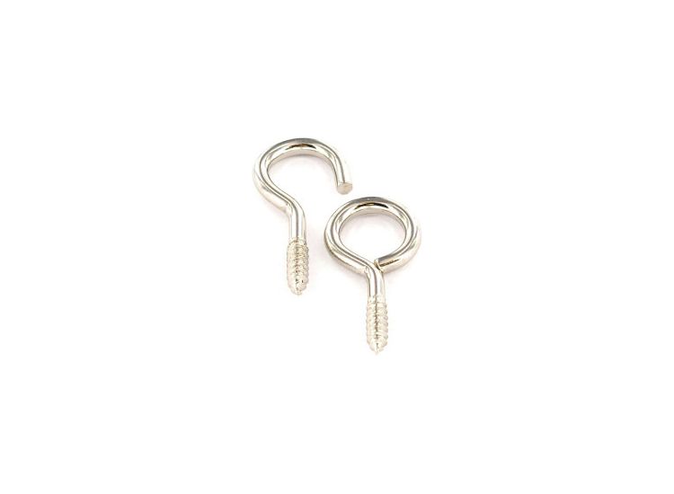 Securit S6420 Curtain Wire Hooks &amp; Eyes Nickel Plated