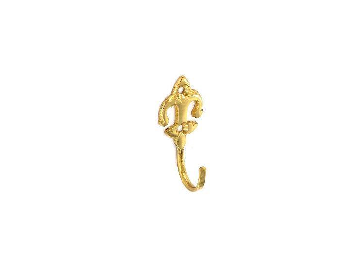 Securit S6544 Brass Tieback Hooks Fleur-De-Lys (2)