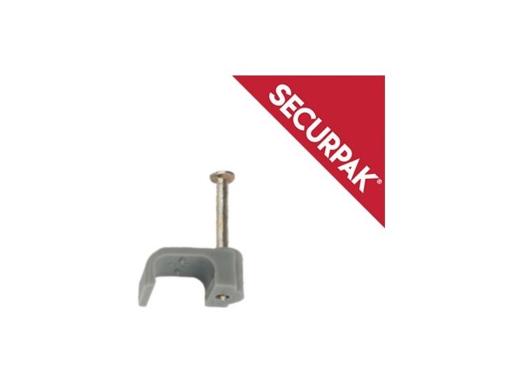 Securpak T &amp; E Grey Cable Clips