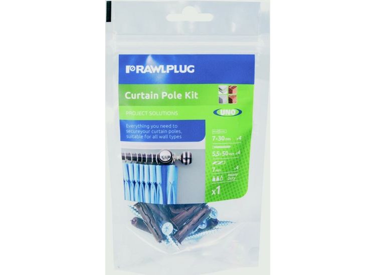 Rawlplug R-S1-CPB Curtain Pole &amp; Blind Kit