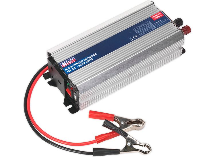 Sealey PI500 Power Inverter 500W 12V DC - 230V 50Hz